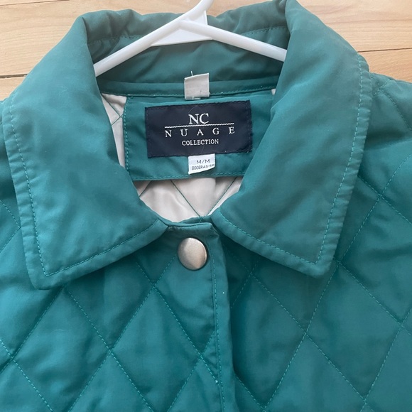 Quilted snap from jacket - blue green size medium - Picture 2 of 3